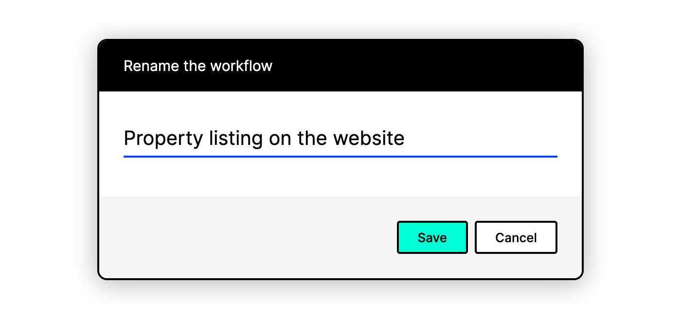 Renaming running workflow